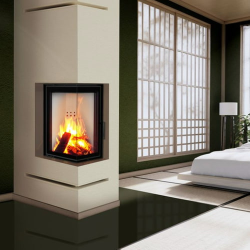 Grila Ventilație LUFT corner right 54,7x76,6x9 black Slim