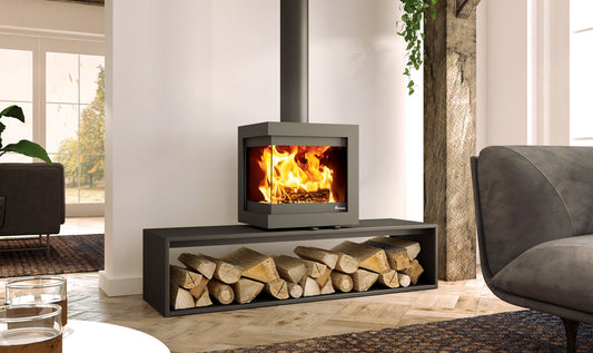 Soba pe Lemne Bora Luxury Corner Cubes, 2 ferestre pe colt