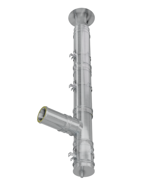 Coș de fum profesional dublu perete – Practic INOX