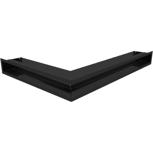 Grila Ventilație LUFT corner right 54,7x76,6x9 black Slim