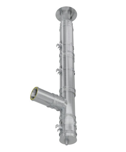 Coș de fum profesional dublu perete – Practic INOX