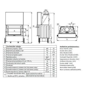 Semineu Premium cu Acumulare KOBOK Model Chopok VD 740 / 450 13 KW